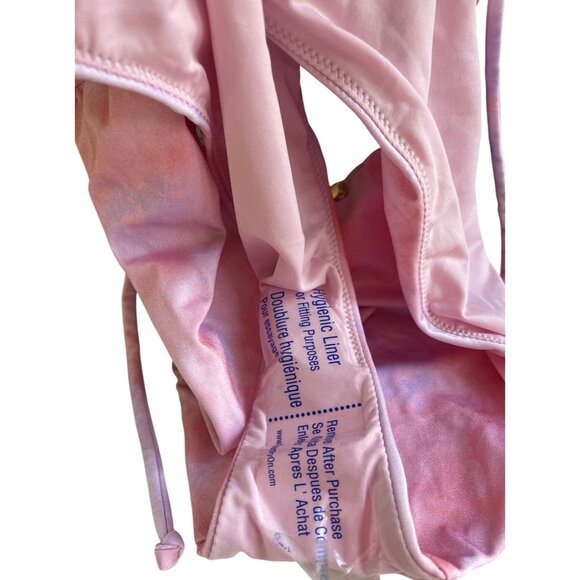 Victoria's Secret Swim VS Scoop One-Piece Swimsuit tie dye pink size XL New - Picture 9 of 10